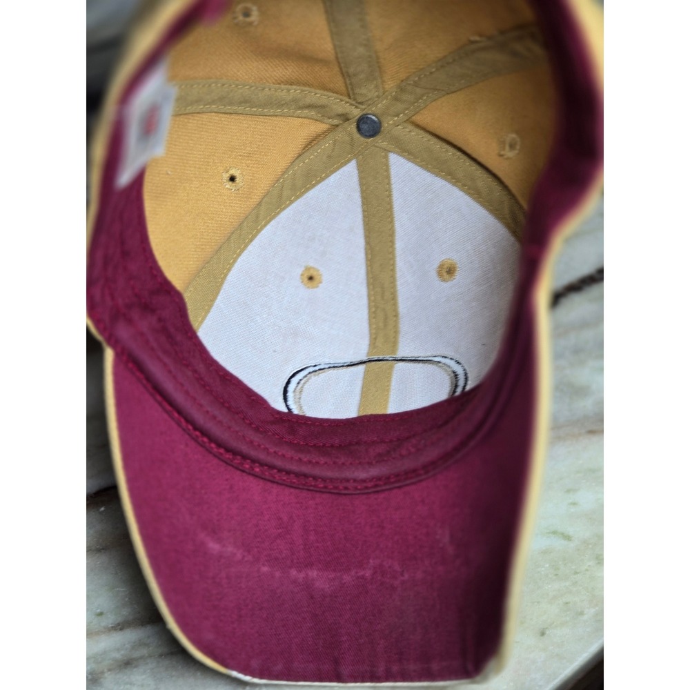 NFL San Francisco 49ers Hat Mustard Yellow Burgundy Adjustable Strapback Cap - Picture 5 of 9